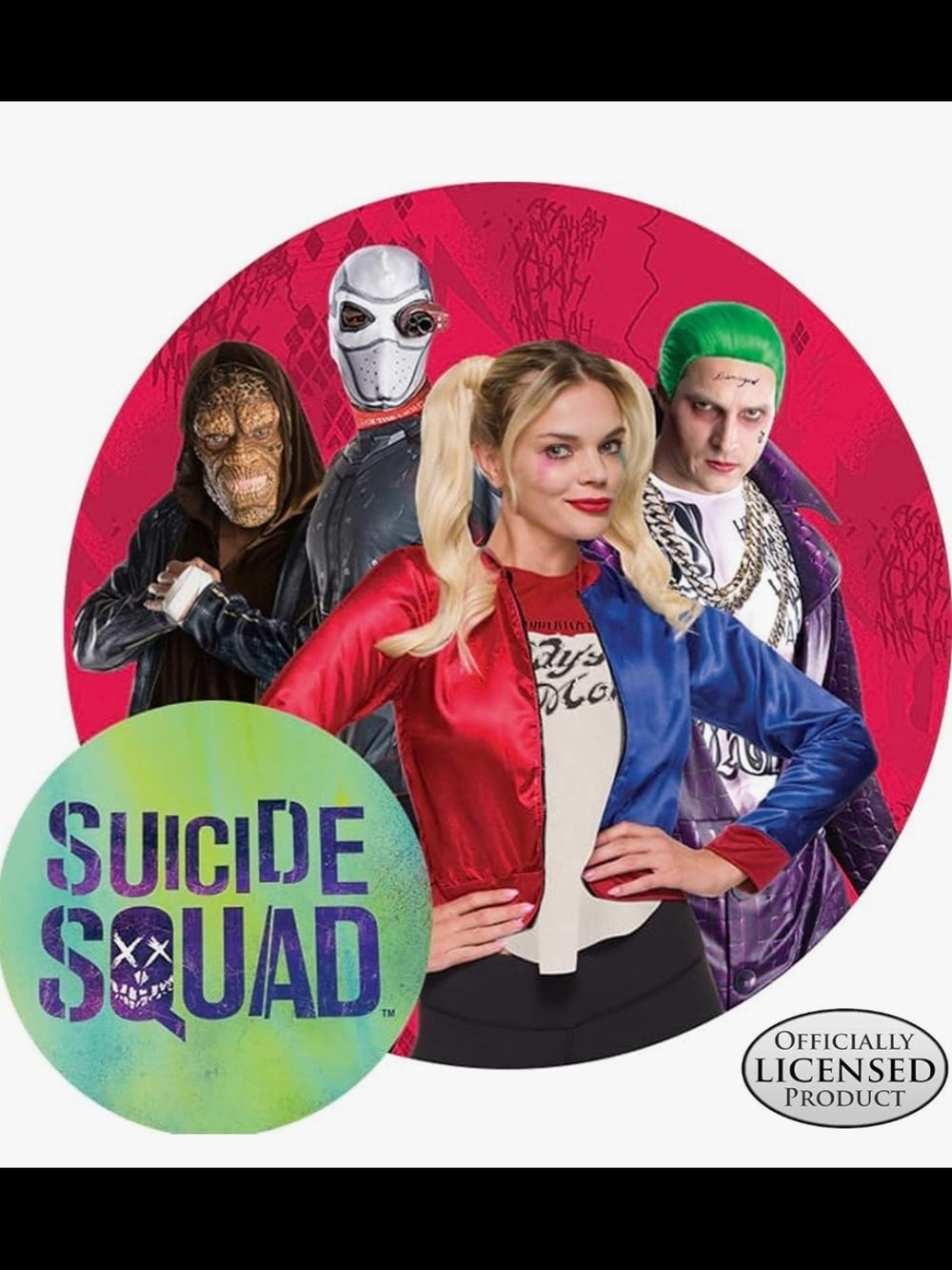 Rubies Harley Quinn Suicide Squad Costume Jacket Shirt Teen Sze Large 14 16 NEW - Picture 4 of 6